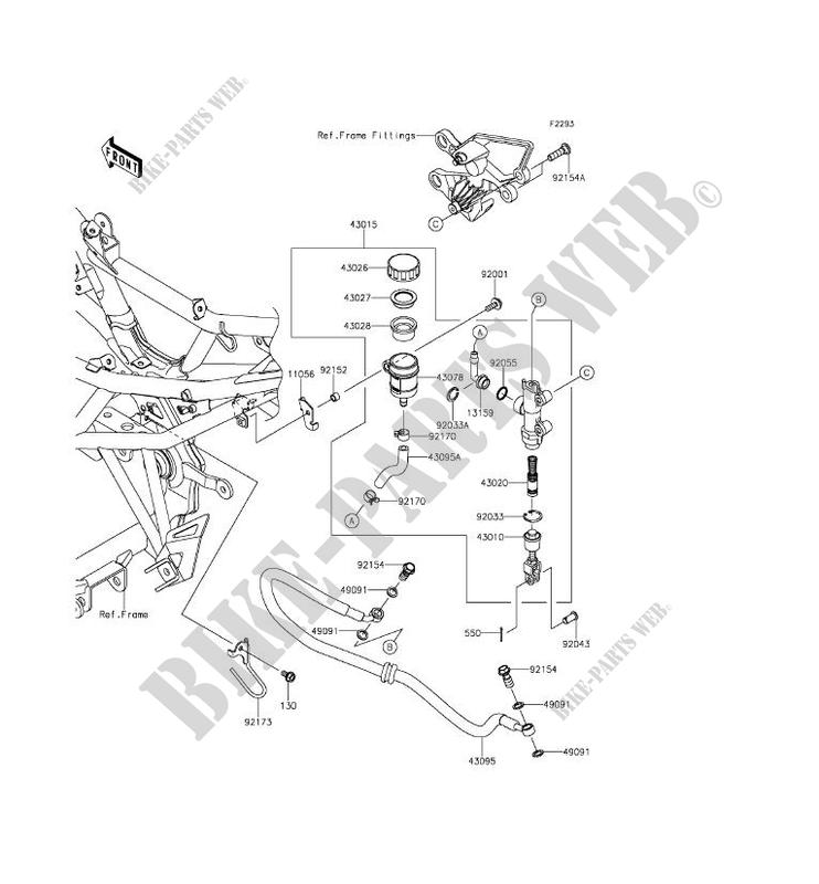 Hinteren Hauptbremszylinder für Kawasaki Z250SL 2015
