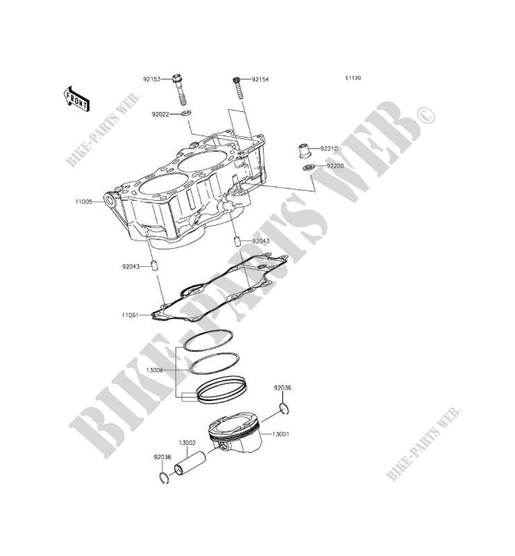 Zylinder   Kolben für Kawasaki VULCAN S 2015