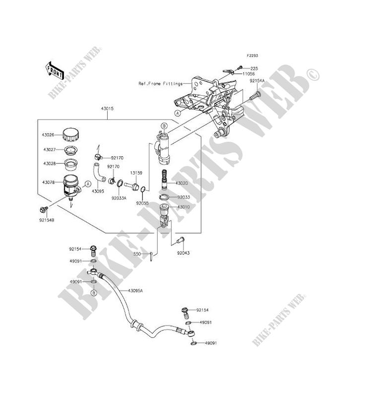 Hinteren Hauptbremszylinder für Kawasaki Z800 2015