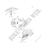 AUFKLEBER(EBONY) für Kawasaki Z800 ABS 2013