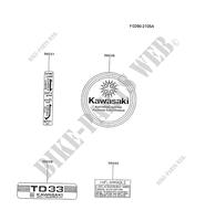 LABELS für Kawasaki TD MOTORS TD033H